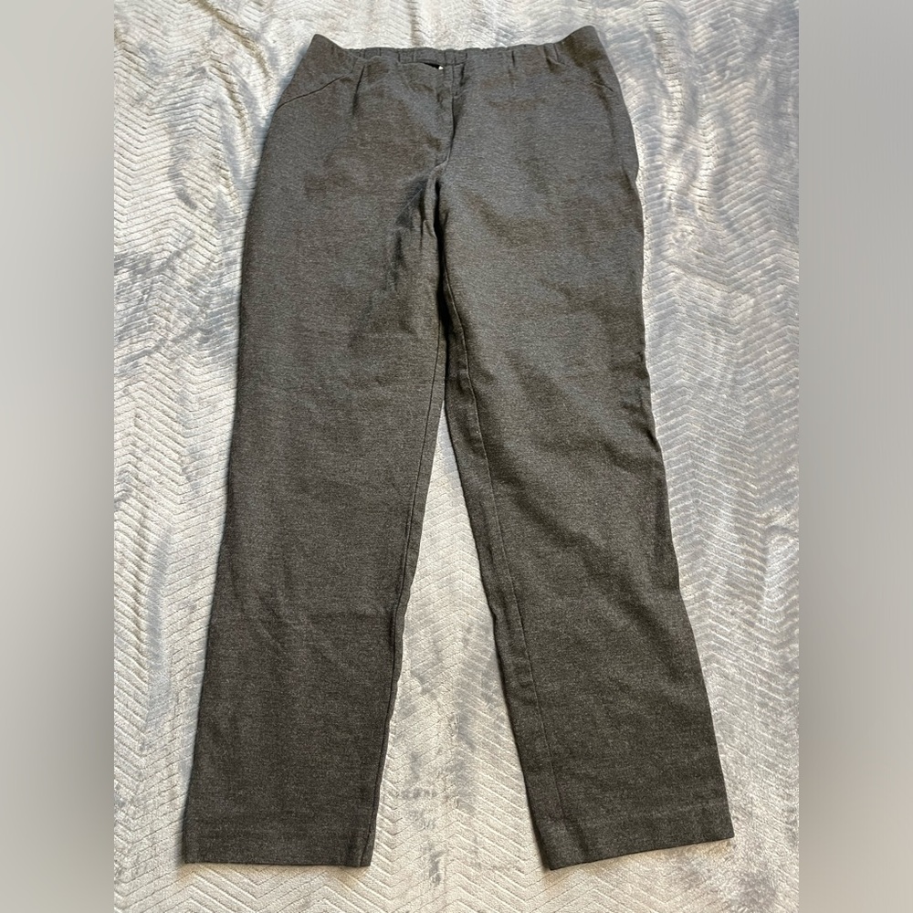 J.Jill Ponte Knit Slim Leg Pants Gray Medium